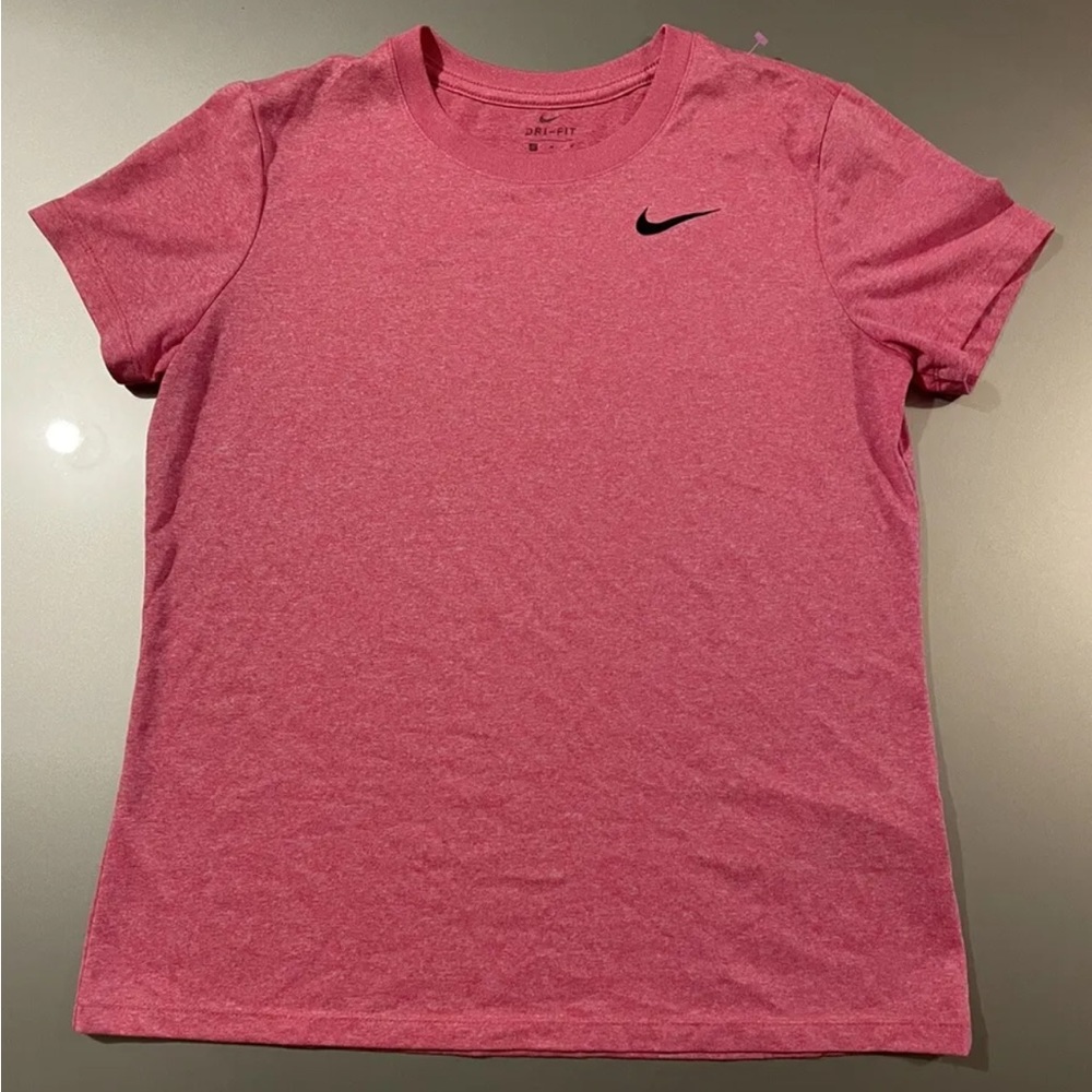 Nike Womens Dri Fit Heather Pink T-Shirt Medium - EUC!